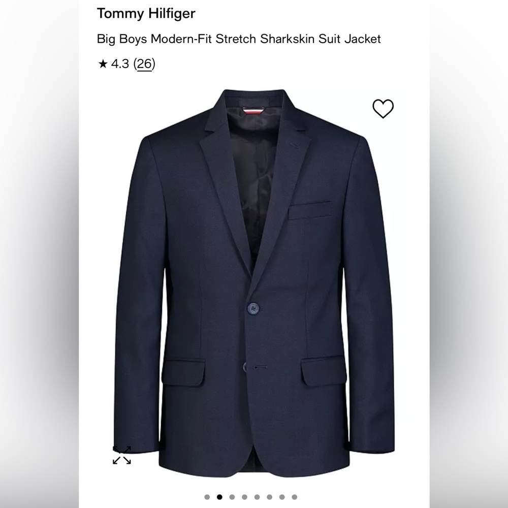 Tommy Hilfiger Boys Modern Fit Navy Suit Jacket